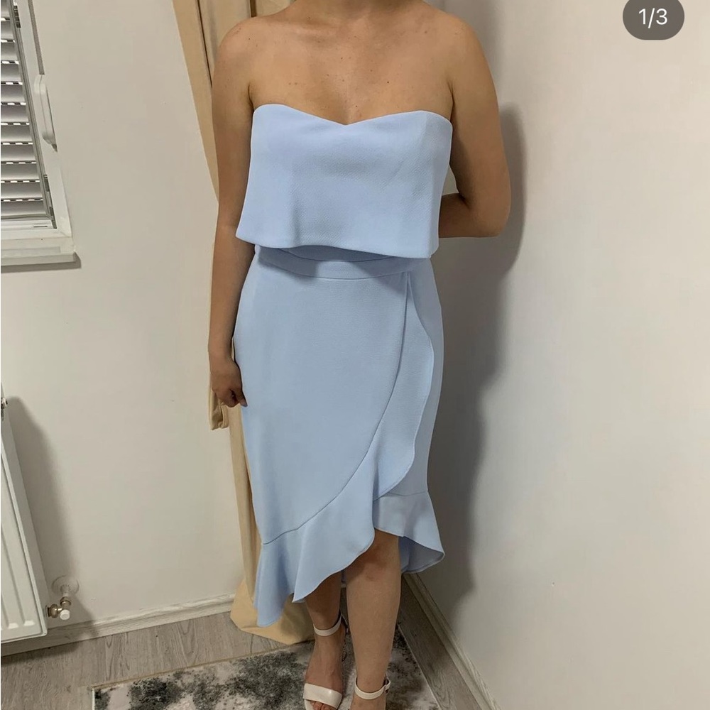 Xscape Women's Strapless Ruffle Cocktail Dress